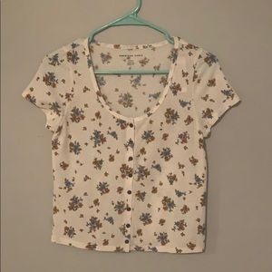 Never worn American Eagle floral baby tee